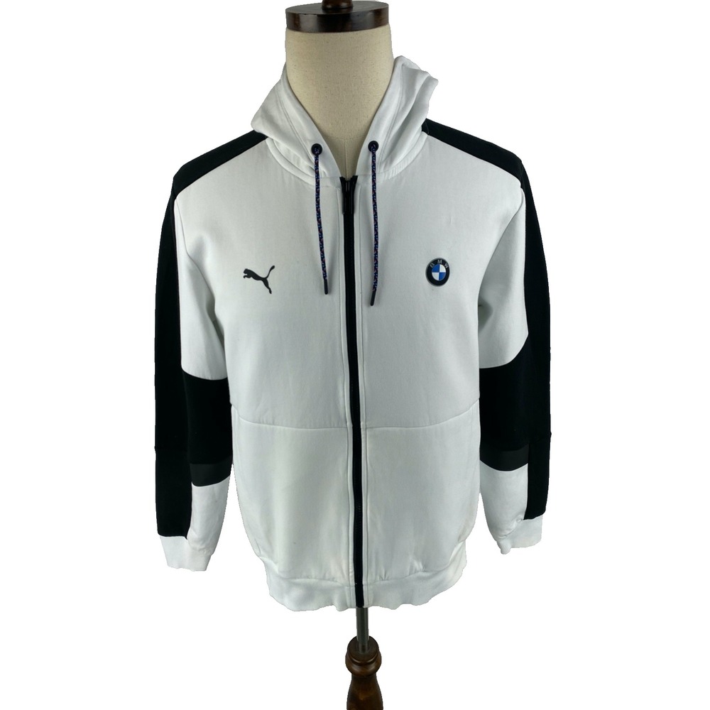 Puma x BMW Motorsport Full Zip Hoodie Sweatshirt Jacket Size M Colorblock